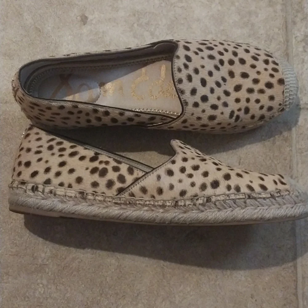 Sam Edelman Kesia Animal Print Espadrille Slip on  Flats Size 7 M